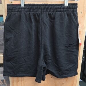 LazyPants Size M Black High Waisted Sweat Shorts